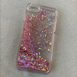 Rose gold i phone waterfall case